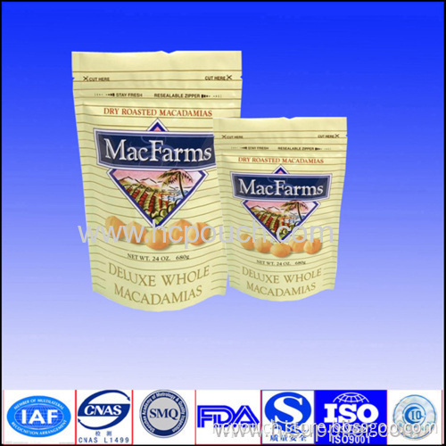 Printed Colorful Stand Up Kraft Tea Paper Pouch 
